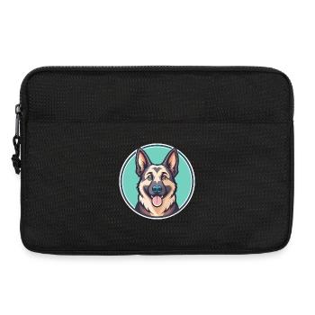 Garafian berger chien race dessin animé Kawaii Clipart - Sacoche pour ordinateur portable 13 pouces - noir - Devant