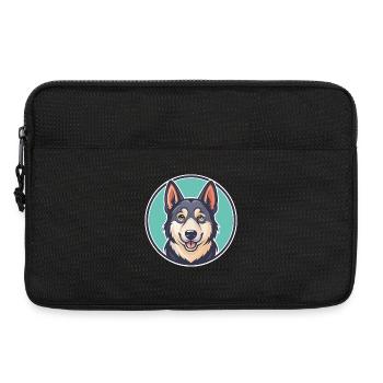 Hygenhund Chien Race Dessin animé Kawaii Clipart Animal - Sacoche pour ordinateur portable 13 pouces - noir - Devant