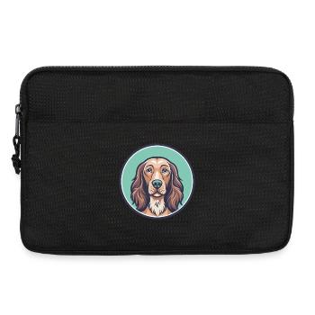 Irischer Setter Hund Rasse Cartoon Kawaii Clipart Haustier - Laptoptasche 13" - Schwarz - Vorne