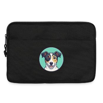Jack Russell Terrier Chien Race Dessin animé Kawaii Pet - Sacoche pour ordinateur portable 13 pouces - noir - Devant