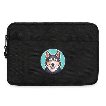 Karelo Finnische Laika Hunderasse Cartoon Kawaii Haustier - Laptoptasche 13" - Schwarz - Vorne