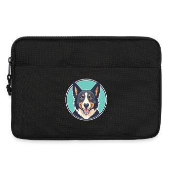 New Zealand Huntaway Dog Breed Cartoon Kawaii Pet - Laptop bag 13" - black - Front
