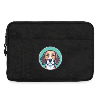 Norwegischer Windhund Rasse Cartoon Kawaii Clipart - Laptoptasche 13" - Schwarz - Vorne
