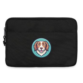 Nouvelle-Écosse Canard Tolling Retriever Chien Dessin animé Animal de compagnie - Sacoche pour ordinateur portable 13 pouces - noir - Devant