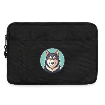 Nenzen Hüten Laika Hund Rasse Karikatur Kawaii Haustier - Laptoptasche 13" - Schwarz - Vorne