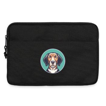Norwegischer Windhund Dunker Hunderasse Karikatur Kawaii - Laptoptasche 13" - Schwarz - Vorne