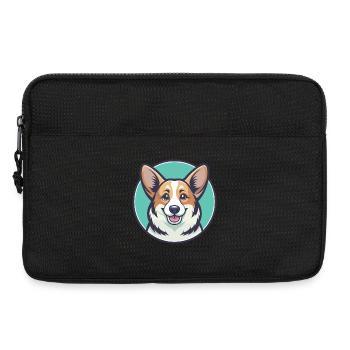 Pembroke Welsh Corgi Dog Breed Cartoon Kawaii Pet - Laptop bag 13" - black - Front