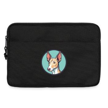 Podenco Ibizenco Hunderasse Cartoon Kawaii Clipart - Laptoptasche 13" - Schwarz - Vorne