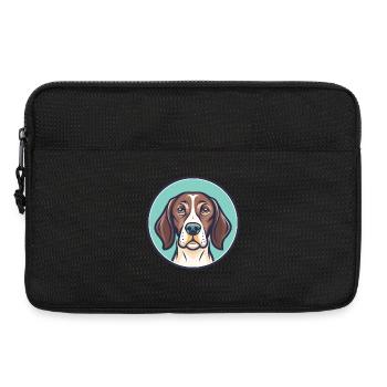 Portuguese Pointer Dog Breed Cartoon Kawaii - Laptop bag 13" - black - Front