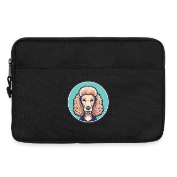 Pudel Hund Rasse Cartoon Kawaii Clipart Tier Haustier - Laptoptasche 13" - Schwarz - Vorne