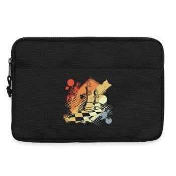 Reine et roi des échecs - Sacoche pour ordinateur portable 13 pouces - noir - Devant