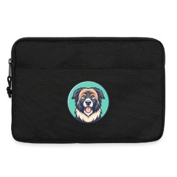 Romanian Mioritic Shepherd Dog Breed Funny Cartoon - Laptop bag 13" - black - Front