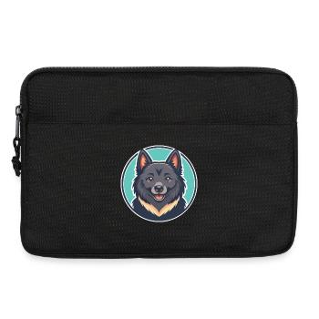Schipperke Hunderasse Cartoon Kawaii Clipart Tier - Laptoptasche 13" - Schwarz - Vorne