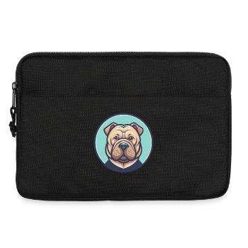 Shar Pei Dog Breed Colorful Cartoon Kawaii Clipart - Laptop bag 13" - black - Front