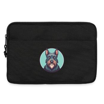 Schottischer Terrier Hund Rasse Cartoon Kawaii Clipart - Laptoptasche 13" - Schwarz - Vorne