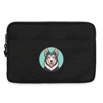 Slowakische Cuvac Hunderasse Cartoon Kawaii Clipart Haustier - Laptoptasche 13" - Schwarz - Vorne