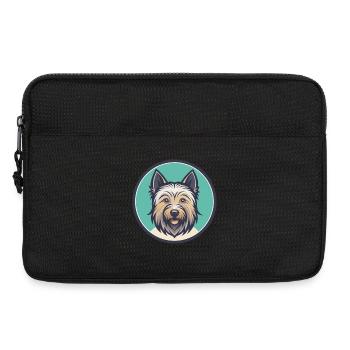 Skye Terrier Hund Rasse Cartoon Kawaii Clipart Haustier - Laptoptasche 13" - Schwarz - Vorne