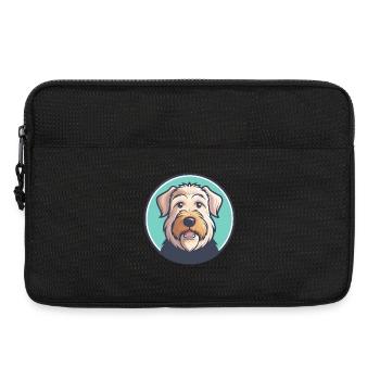 Weich beschichteter Wheaten Terrier Hund Rasse Cartoon Haustier - Laptoptasche 13" - Schwarz - Vorne