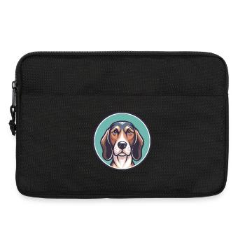 Vanjari Hound Chien Race Dessin animé Kawaii Clipart Animal de compagnie - Sacoche pour ordinateur portable 13 pouces - noir - Devant