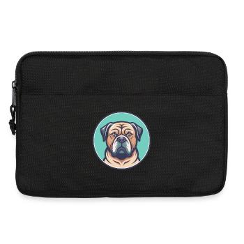 Terceira Mastiff Hunderasse Cartoon Kawaii Clipart - Laptoptasche 13" - Schwarz - Vorne