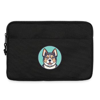 Thai Bangkaew Dog Breed Cartoon Kawaii Clipart Pet - Laptop bag 13" - black - Front