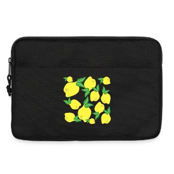 Motif citron - Sacoche pour ordinateur portable 13 pouces - noir - Devant