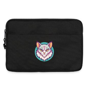 Chat polydactyle américain race dessin animé Kawaii Pet - Sacoche pour ordinateur portable 13 pouces - noir - Devant