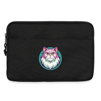 Chat britannique à poil long race dessin animé Kawaii Animal - Sacoche pour ordinateur portable 13 pouces - noir - Devant