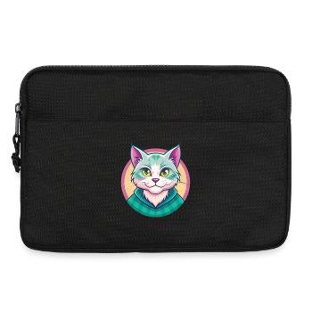 Scottish Straight Cat Breed Cartoon Kawaii Animal - Laptop bag 13" - black - Front