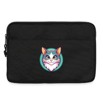 Turc Van Chat Race Dessin Animé Kawaii Animal Pet - Sacoche pour ordinateur portable 13 pouces - noir - Devant