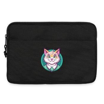 Highlander Chat Race Dessin Animé Kawaii Animal Pet - Sacoche pour ordinateur portable 13 pouces - noir - Devant