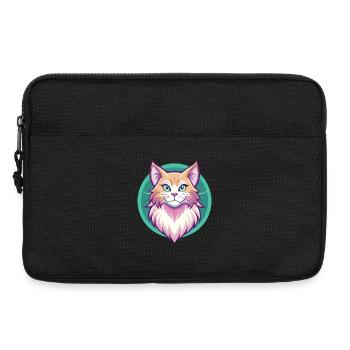 Ginger Longhair Cat Breed Cartoon Kawaii Animal - Laptop bag 13" - black - Front