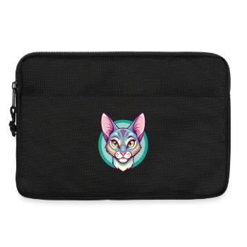 Chausie Cat Breed Cartoon Kawaii Animal Pet - Laptop bag 13" - black - Front