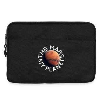 Mars-Entdecker Motiv auf Kleidung - Laptoptasche 13" - Schwarz - Vorne