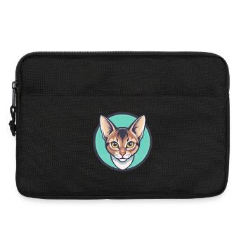 Abyssinian Cat Breed Cartoon Kawaii Animal Pet - Laptop bag 13" - black - Front