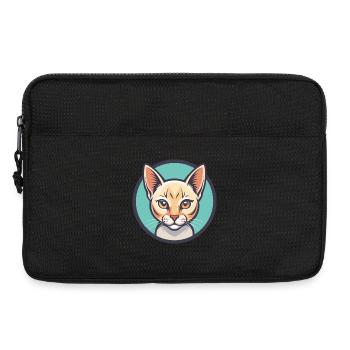 Burmilla Chat Race Dessin Animé Kawaii Animal Pet - Sacoche pour ordinateur portable 13 pouces - noir - Devant