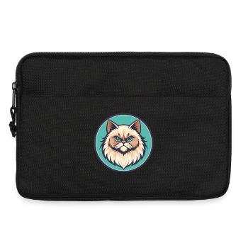 Colorpoint Persische Katze Rasse Cartoon Kawaii Tier - Laptoptasche 13" - Schwarz - Vorne