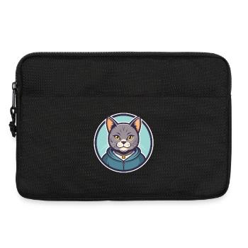 Chartreux Cat Breed Cartoon Kawaii Animal Pet - Laptop bag 13" - black - Front