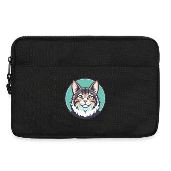 Karelian Bobtail Cat Breed Cartoon Kawaii Animal - Laptop bag 13" - black - Front
