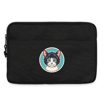 Laperm Chat Race Dessin Animé Kawaii Animal Pet - Sacoche pour ordinateur portable 13 pouces - noir - Devant