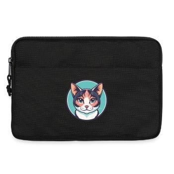 Dilute Calico Cat Breed Cartoon Kawaii Animal Pet - Laptop bag 13" - black - Front