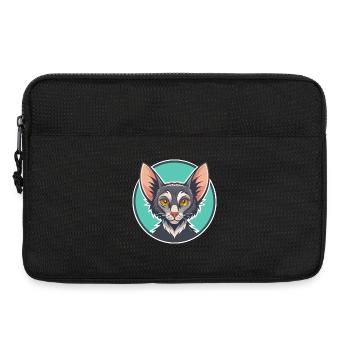 Lykoi Cat Breed Cartoon Kawaii Animal Pet - Laptop bag 13" - black - Front