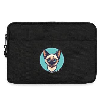 Siamese Cat Breed Cartoon Kawaii Animal Pet - Laptop bag 13" - black - Front