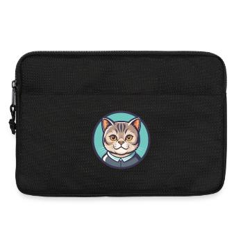 Scottish Shorthair Cat Breed Cartoon Kawaii Animal - Laptop bag 13" - black - Front