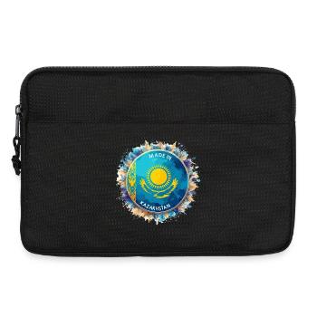 Made in Kasachstan Aquarell Adler Geschenk - Laptoptasche 13" - Schwarz - Vorne