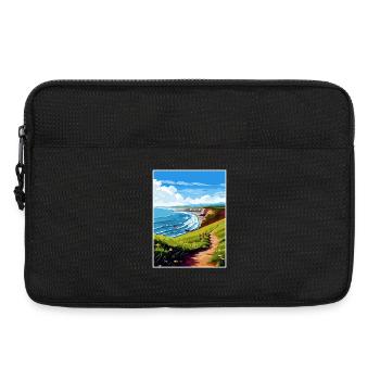 North Devon Aonb Travel Poster Souvenir Paint WPA - Laptop bag 13" - black - Front
