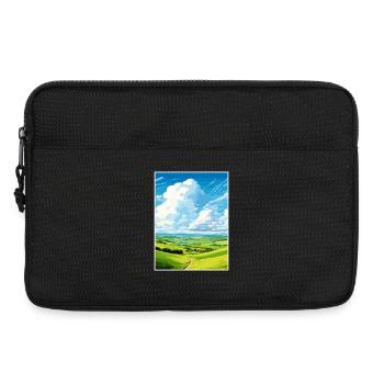 South Downs Aonb Affiche de voyage Souvenir Peinture WPA - Sacoche pour ordinateur portable 13 pouces - noir - Devant