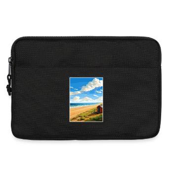Norfolk Coast Aonb Travel Poster Souvenir Paint WP - Laptop bag 13" - black - Front
