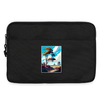 Ashdown Forest Travel Poster Postcard Painting - Laptop bag 13" - black - Front