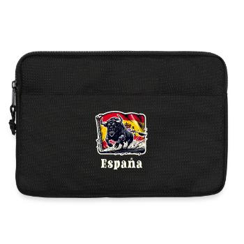 Espagne Drapeau Taureau Design - Sacoche pour ordinateur portable 13 pouces - noir - Devant